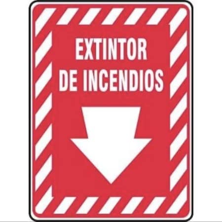 Accuform SAFETY SIGN FIRE EXTINGUISHER DOWN SHMFXG908VA SHMFXG908VA